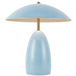 Poppy Table Lamp - Brass / Cerulean