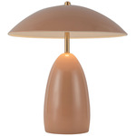 Poppy Table Lamp - Brass / Peach