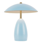Poppy Portable Table Lamp - Brass / Cerulean