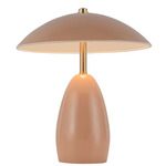 Poppy Portable Table Lamp - Brass / Peach
