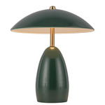 Poppy Portable Table Lamp - Brass / Pine Green