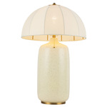Crosby Table Lamp - Brushed Gold / White