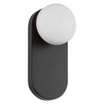 Ariel Wall Sconce - Matte Black / Opal