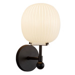 Cherise Wall Sconce - Matte Black / Glossy Opal