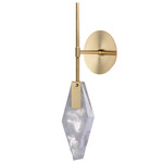 Fragments Wall Sconce - Brushed Gold / White Fragmentglass