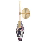 Fragments Wall Sconce - Brushed Gold / Black Fragmentglass