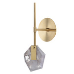 Fragments Wall Sconce - Brushed Gold / White Fragmentglass