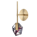 Fragments Wall Sconce - Brushed Gold / Black Fragmentglass