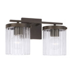 Vaughn Bathroom Vanity Light - Oil Rubbed Bronze / Clear