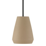 Della Pendant - Matte Black / Terracotta Sand