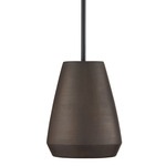 Della Pendant - Matte Black / Terracotta Umber