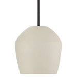 Della Pendant - Matte Black / Terracotta Ivory