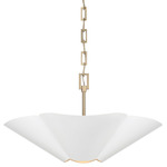 Maeve Convertible Pendant - Matte Brass / White