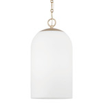 Cleo Capsule Pendant - Matte Brass / Soft White