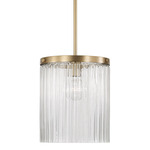 Vaughn Pendant - Aged Brass / Clear