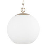 Cleo Globe Pendant - Matte Brass / Soft White