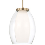 Joss Pendant - Aged Brass / Frost / Clear