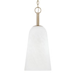 Romy Pendant - Matte Brass / Off White