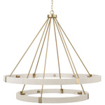 Delaney Two-Tier Chandelier - Matte Brass / Bleached Natural Rope