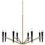 Enzo Chandelier - Black / Aged Brass