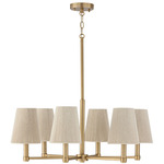 Mira Chandelier - Matte Brass / Natural