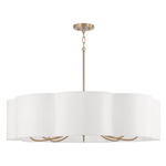 Sabine Chandelier - Matte Brass / White