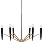 Enzo Chandelier - Black / Aged Brass