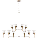 Nola Two-Tier Chandelier - Mystic Luster / Soft White