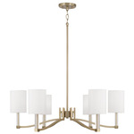 Ingrid Chandelier - Matte Brass / White