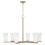 Romy Chandelier - Matte Brass / Off White