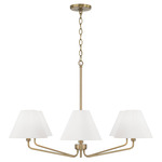 Chadwick Chandelier - Aged Brass / White