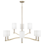 Ingrid Chandelier - Matte Brass / White