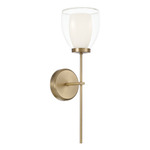 Joss Wall Sconce - Aged Brass / Frost / Clear
