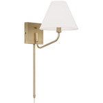 Chadwick Swivel Wall Sconce - Aged Brass / White