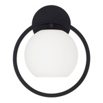 Zeek Circle Wall Sconce - Matte Black / Soft White