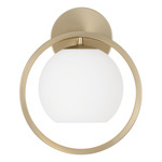 Zeek Circle Wall Sconce - Matte Brass / Soft White
