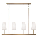 Averitt Linear Chandelier - Aged Brass / Soft White