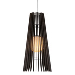 Lex Pendant - Black / Dark Stained Walnut