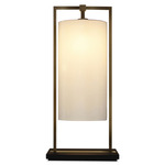 Athena Table Lamp - Brushed Bronze Nickel / White Cotton