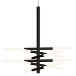 Bianca Pendant - Matte Black Silk Lacquered / White