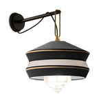 Calypso Antigua Wall Light - Matte Black Silk Lacquered / Sale E Pepe Multi