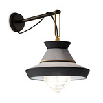 Calypso Guadaloupe Wall Light - Matte Black Silk Lacquered / Sale E Pepe Multi