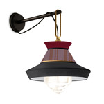 Calypso Guadaloupe Wall Light - Matte Black Silk Lacquered / Black Multi