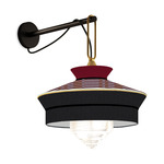 Calypso Martinique Wall Light - Matte Black Silk Lacquered / Black Multi