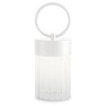 Claretta Portable Table Lamp - Matte White Lacquered / Clear