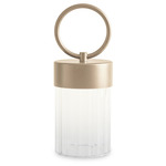 Claretta Portable Table Lamp - Golden Nickel / Clear