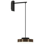 Discus Wall Light - Matte Black / Brushed Bronze-Nickel