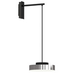 Discus Wall Light - Matte Black / Polished Nickel