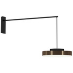 Discus Wall Light - Matte Black / Brushed Bronze-Nickel