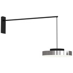 Discus Wall Light - Matte Black / Polished Nickel